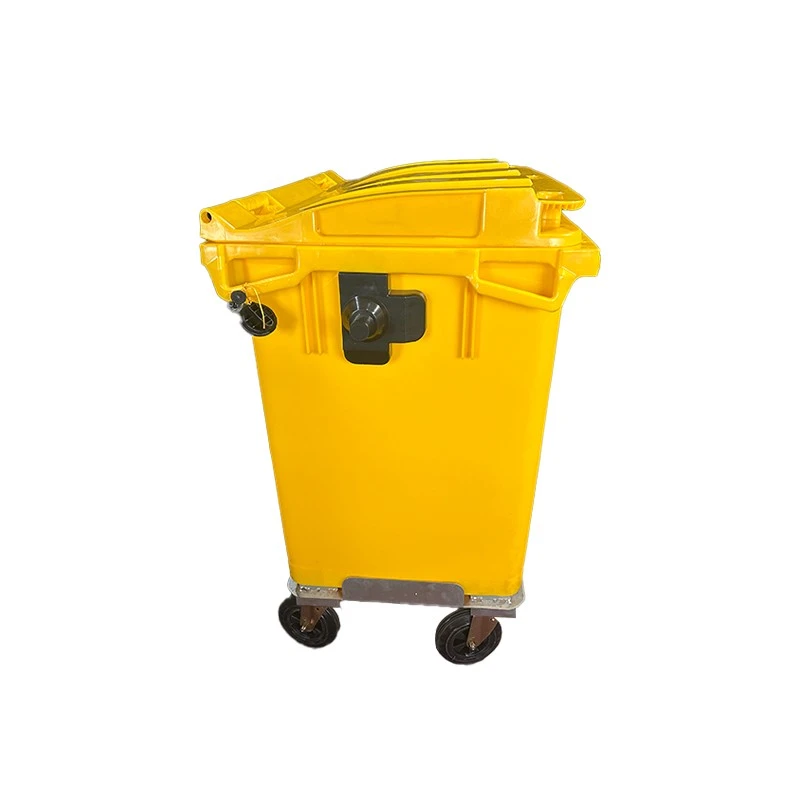 660L Plastic Outdoor Trash Can With Iron Bottom factory