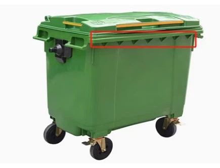HDPE waste bin with reinforcement ribs HDPE waste bin with reinforcement ribs